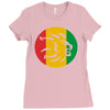 rasta lion head reggae dub step music dance Ladies Fitted T-Shirt