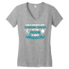I Love Someone with Ovarian Cancer to The Moon and Back to Infinity Women's V-Neck T-Shirt