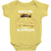 march  girl is a perfect combination of princess and warrior Baby Bodysuit