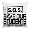 S.O.S. Save Our Students Throw Pillow