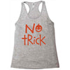 no trick pumpkin halloween Racerback Tank