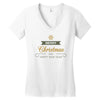 snow merry christmas Women's V-Neck T-Shirt