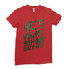 zombie right behind Ladies Fitted T-Shirt