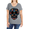 loco coco skul Ladies Curvy T-Shirt