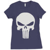 the punisher skull head Ladies Fitted T-Shirt