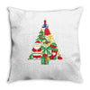 christmas tree made of bells stocking santa Throw Pillow