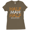 half man half badger Ladies Fitted T-Shirt