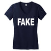 fake Women's V-Neck T-Shirt