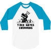 trex hates swimming 3/4 Sleeve Shirt