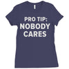 nobody cares Ladies Fitted T-Shirt