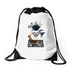 who loves miniatur schnauzer Drawstring Bags