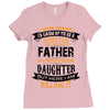 Super Cool Father Of A Freaking Awesome Daughter Ladies Fitted T-Shirt