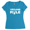 vegans rule Women's Triblend Scoop T-shirt