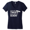 good girls twist bad girls screw Women's V-Neck T-Shirt