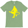 sasquatch guitar gear  funny bigfoot yeti comic monster retro T-Shirt