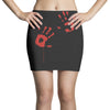 bloody hand print funny zombie kill undead blood horror killer Mini Skirts