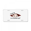December Peeking Out Baby Girl License Plate