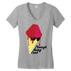 through being cool graphic Women's V-Neck T-Shirt