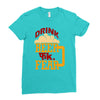 drink beer fuck fear Ladies Fitted T-Shirt