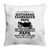 motorrad papa Throw Pillow