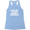 lets save time x Racerback Tank