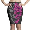 two coloured patterned skull   mens funny Pencil Skirts
