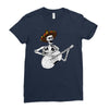 mexican skull Ladies Fitted T-Shirt