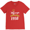 kings are born in 1958 V-Neck Tee