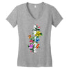 Pride Floral LGBT Colors Women's V-Neck T-Shirt