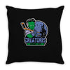 spooky city creatures   hockey team Throw Pillow
