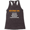 November Girl Hated By Many Racerback Tank
