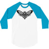 butterfly and skull 3/4 Sleeve Shirt
