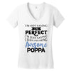 awesome poppa Women's V-Neck T-Shirt