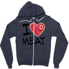 i love meat Zipper Hoodie