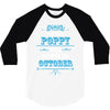 The Best Poppy Was Born In October 3/4 Sleeve Shirt