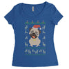 ugly sweater dog Women's Triblend Scoop T-shirt