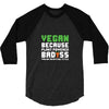 Vegan Because Plant Powered Badass Was Not an Offical Tittle 3/4 Sleeve Shirt
