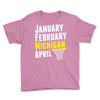 January February Michigan April - March Madness Basketball Youth Tee