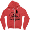 i like men who love dogs Zipper Hoodie
