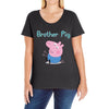 peppa pig brother pig Ladies Curvy T-Shirt