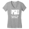 i want to believe Women's V-Neck T-Shirt