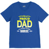 proud dad nurse V-Neck Tee
