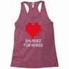 nerd shirt design  herz f&uuml;r nerds computer gaming fun big bang minecr Racerback Tank