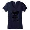 Greatest Poppa In The Universe Women's V-Neck T-Shirt