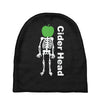 ciderhead cider drinking skeleton and apple Baby Beanies