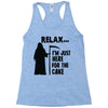i'm just here for the cake Racerback Tank