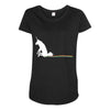 unicorn scooting on the floor Maternity Scoop Neck T-shirt
