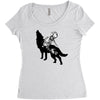 Wolf And Human Women's Triblend Scoop T-shirt