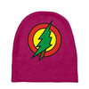 hero holidays   xmas, christmas tree superhero logo Baby Beanies