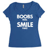 boobs real smile fake Women's Triblend Scoop T-shirt